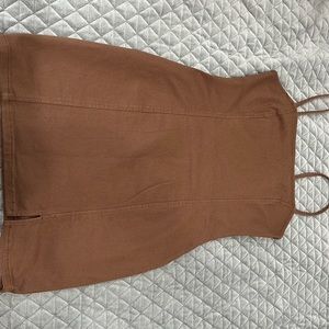 MIDI brown body contour dress